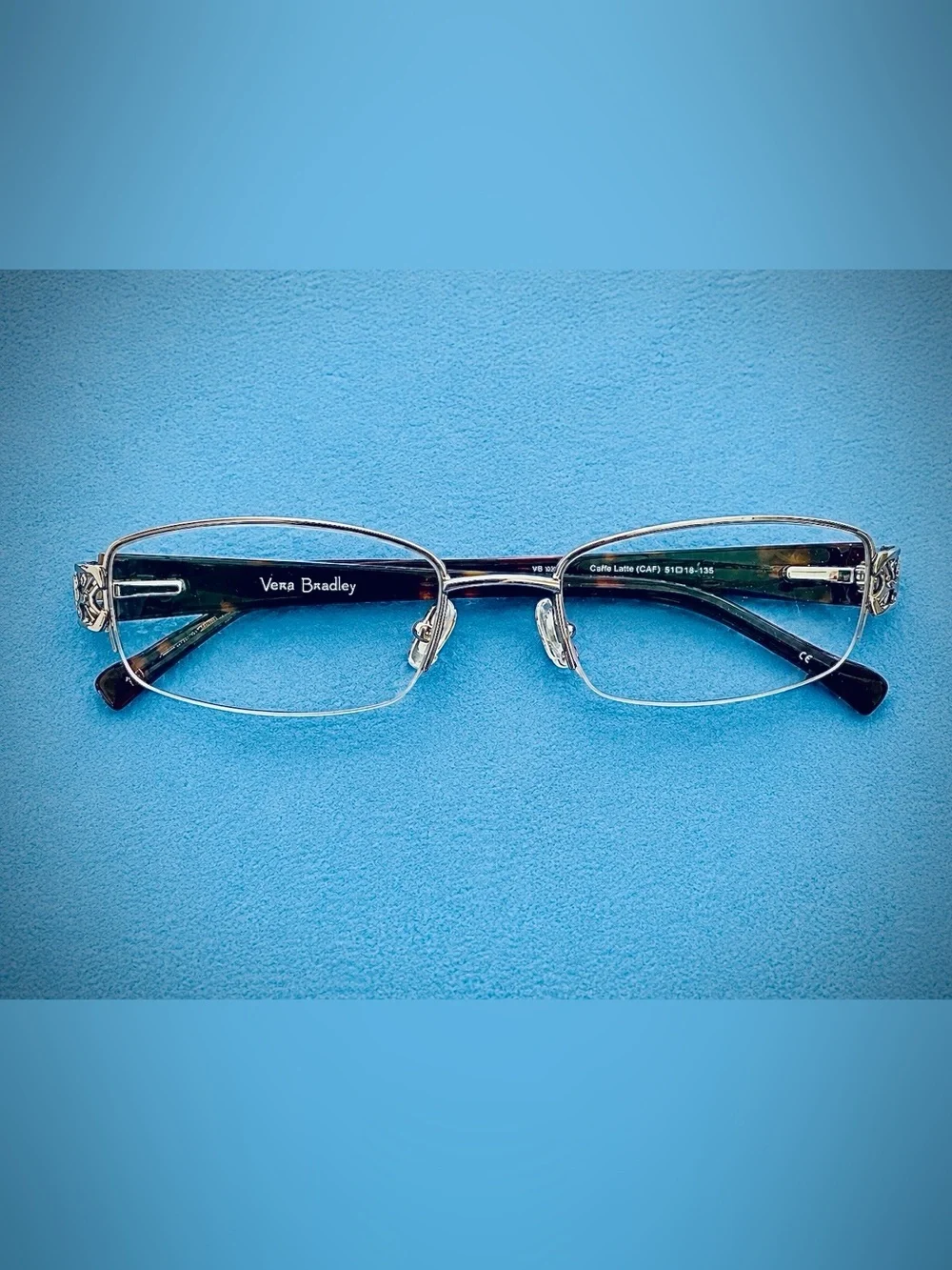 Vera Bradley Caffè Latte Semi-Rimless Glasses in Brown and Light Bronze 💜
